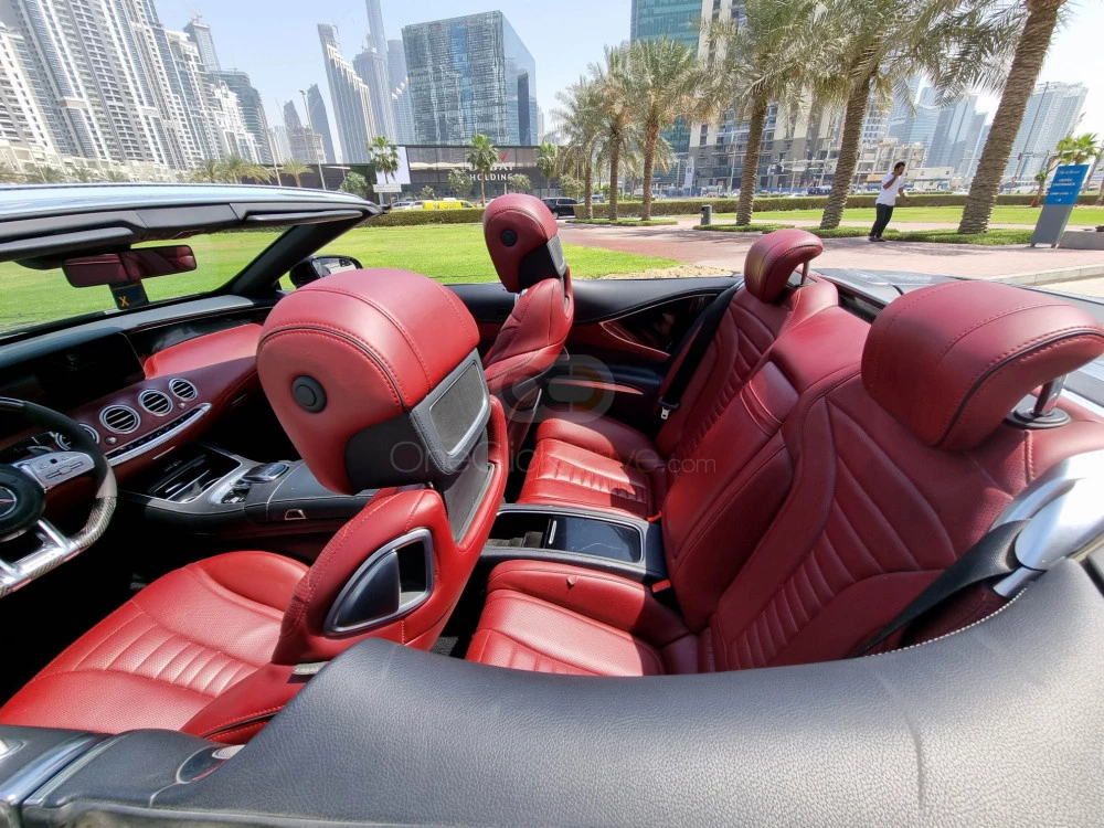 Black Mercedes Benz S560 Convertible 2019 for rent in Dubai 4