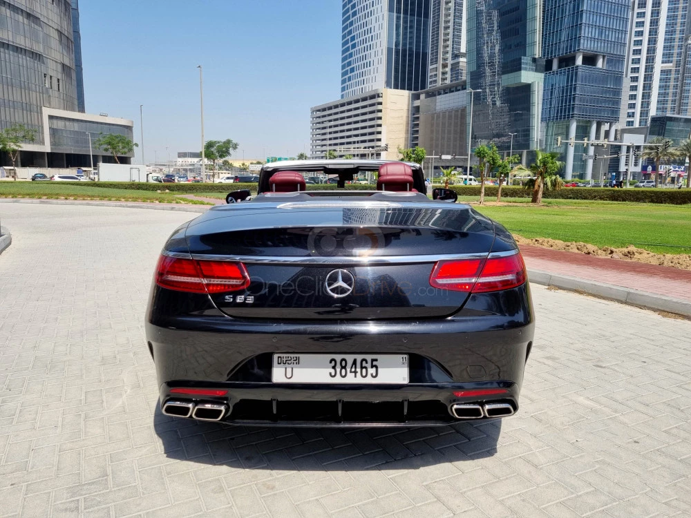 Black Mercedes Benz S560 Convertible 2019 for rent in Dubai 8