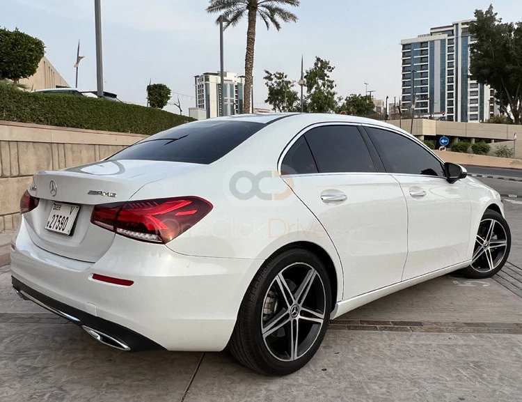 White Mercedes Benz A220 2019 for rent in Dubai 2