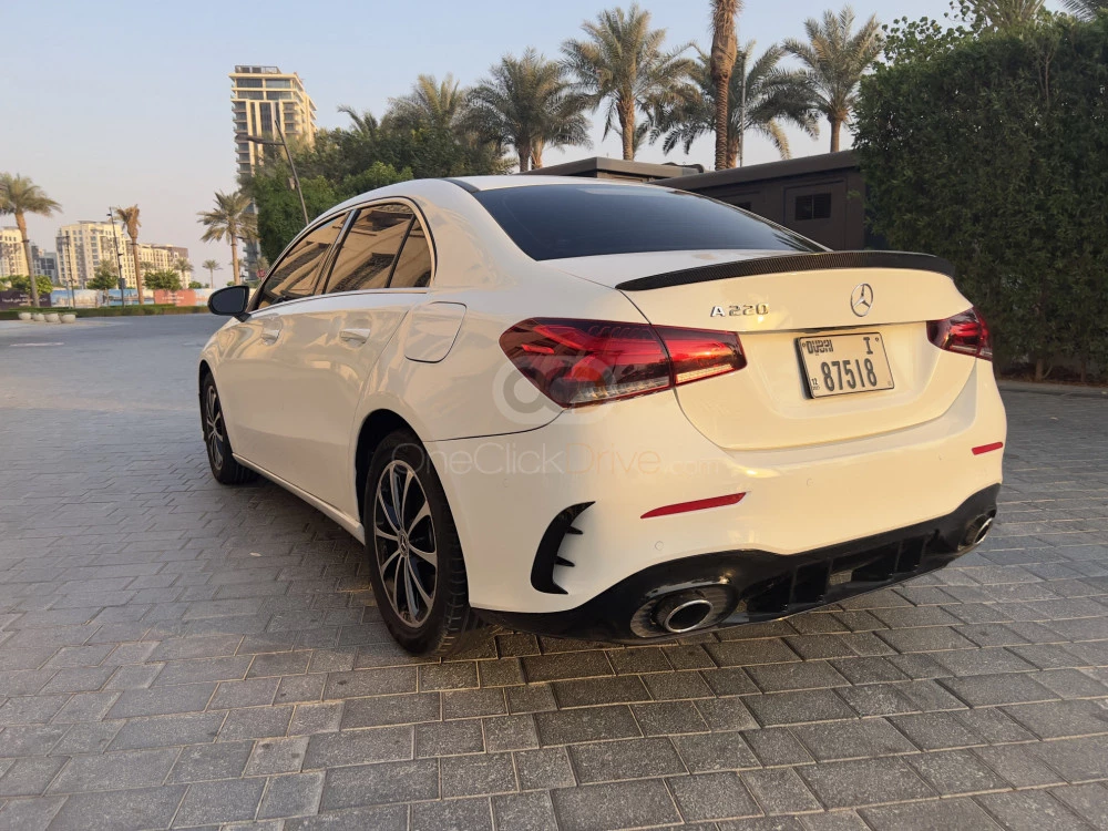 White Mercedes Benz A220 2020 for rent in Dubai 3