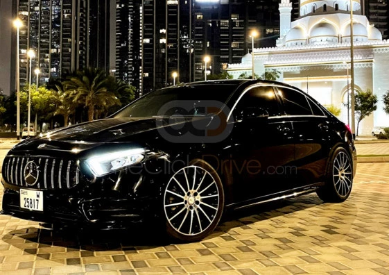 Black Mercedes Benz A220 2020 for rent in Dubai 3