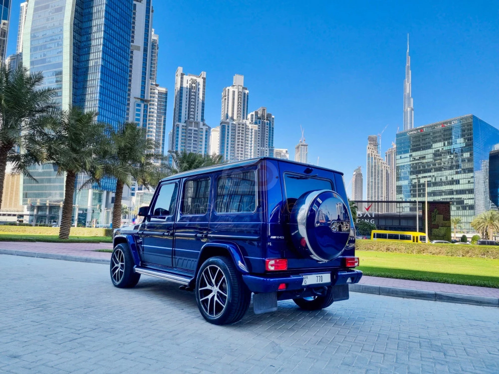 Blue Mercedes Benz AMG G63 Edition 1 2017 for rent in Abu Dhabi 10