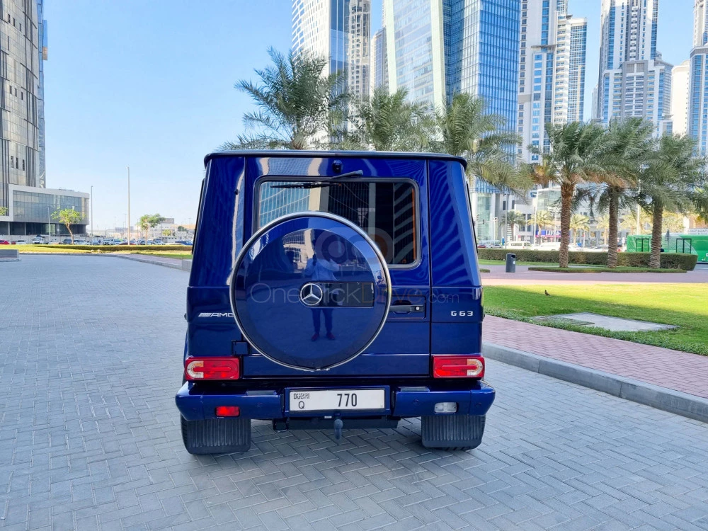 Blue Mercedes Benz AMG G63 Edition 1 2017 for rent in Abu Dhabi 9