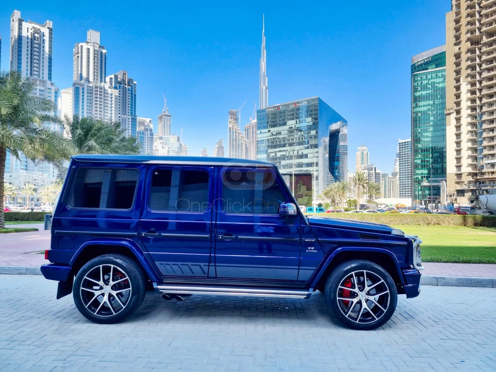 Blue Mercedes Benz AMG G63 Edition 1 2017 for rent in Sharjah 3
