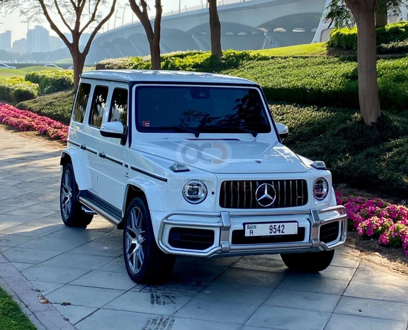 White Mercedes Benz AMG G63 2019 for rent in Dubai 9