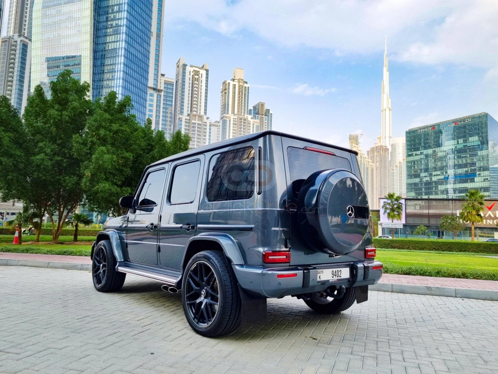 Metallic Grey Mercedes Benz AMG G63 2020 for rent in Abu Dhabi 9