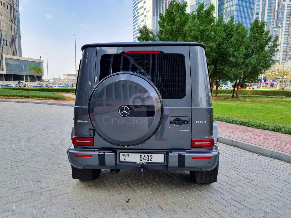 Metallic Grey Mercedes Benz AMG G63 2020 for rent in Abu Dhabi 8