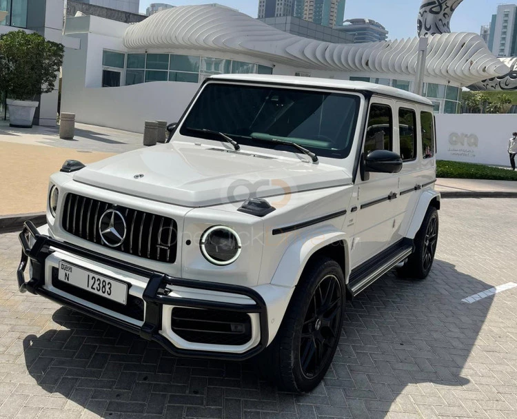 White Mercedes Benz AMG G63 2020 for rent in Dubai 4