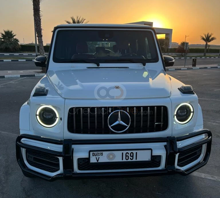 White Mercedes Benz AMG G63 2020 for rent in Dubai 7