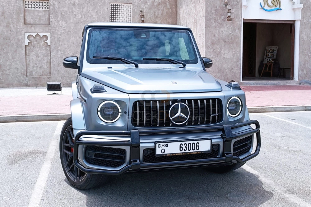 Silver Mercedes Benz AMG G63 2020 for rent in Dubai 6