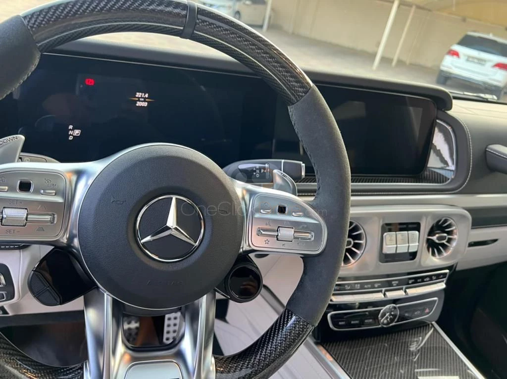 Beige Mercedes Benz AMG G63 2021 for rent in Dubai 3