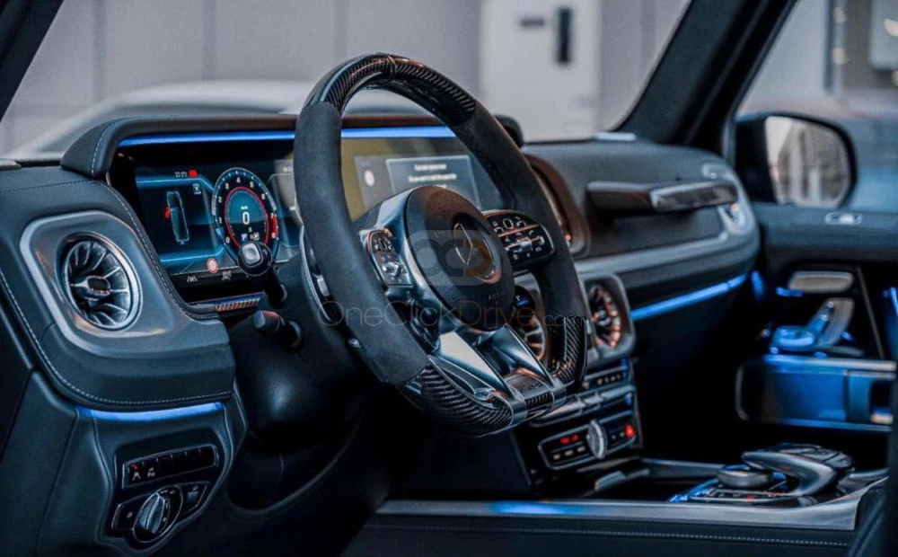 Matte Black Mercedes Benz AMG G63 2022 for rent in Dubai 4