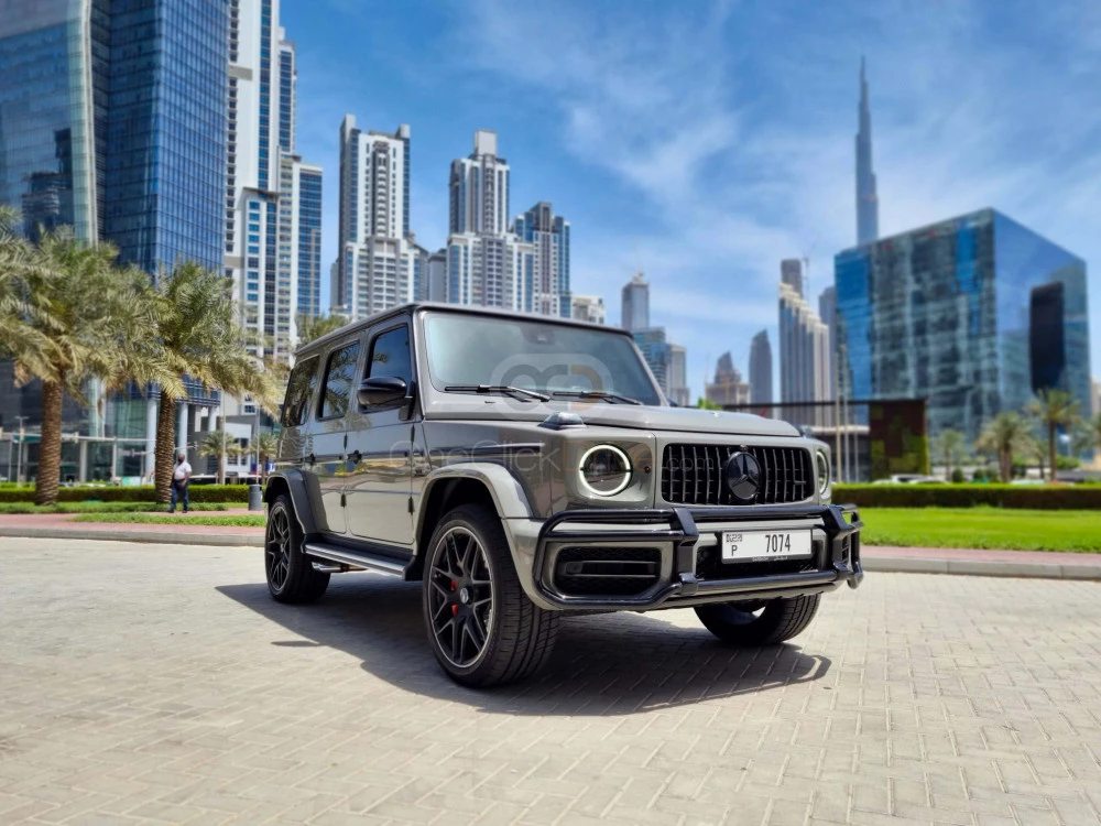 Gray Mercedes Benz AMG G63 2022 for rent in Dubai 1