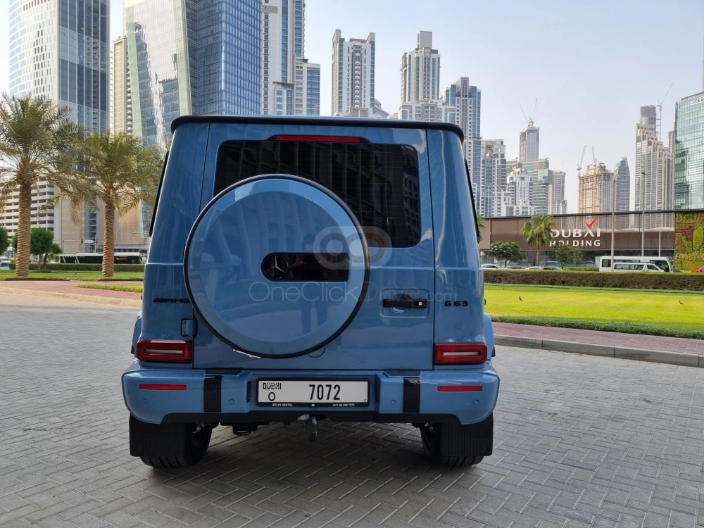 Blue Mercedes Benz AMG G63 2022 for rent in Dubai 4