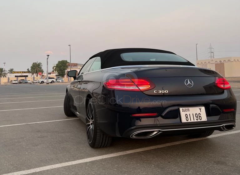 Black Mercedes Benz C300 Convertible 2019 for rent in Dubai 6
