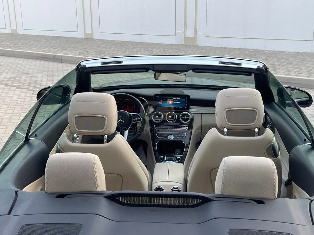 Black Mercedes Benz C300 Convertible 2019 for rent in Dubai 2