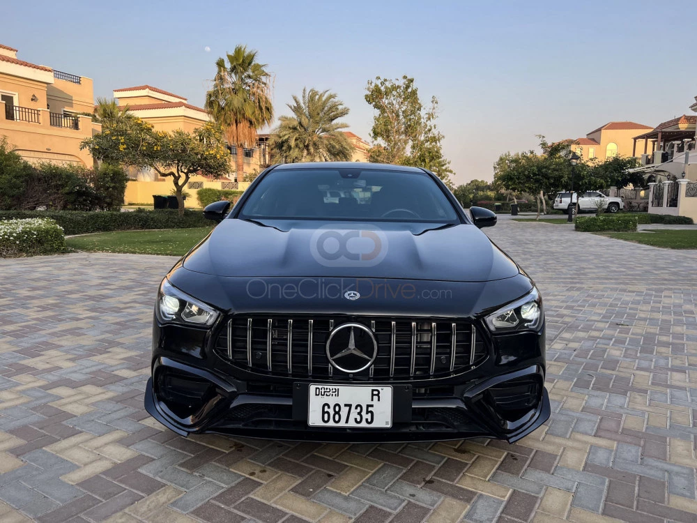 Black Mercedes Benz CLA 250 2020 for rent in Dubai 3