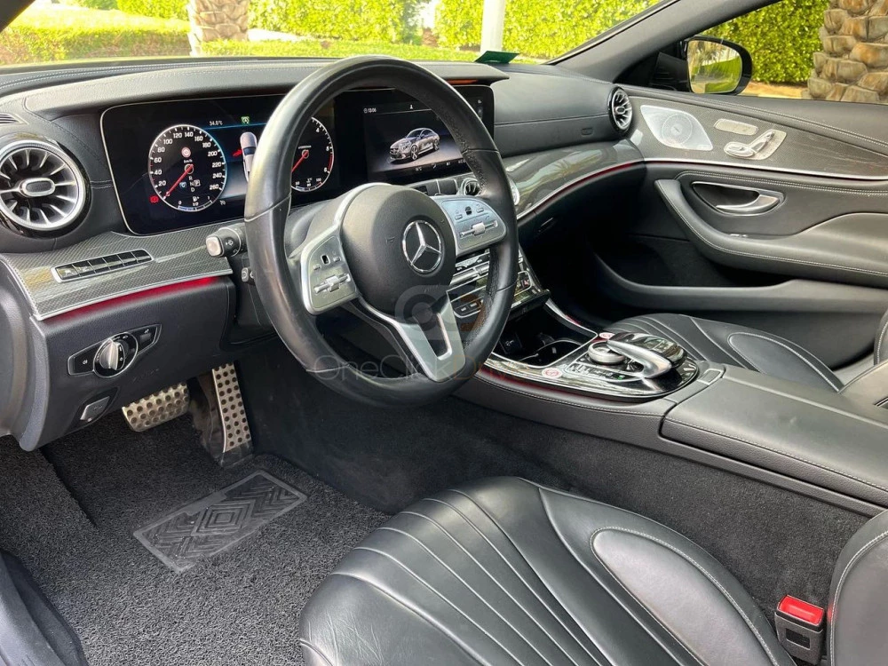 Black Mercedes Benz CLS 300d 2019 for rent in Dubai 7