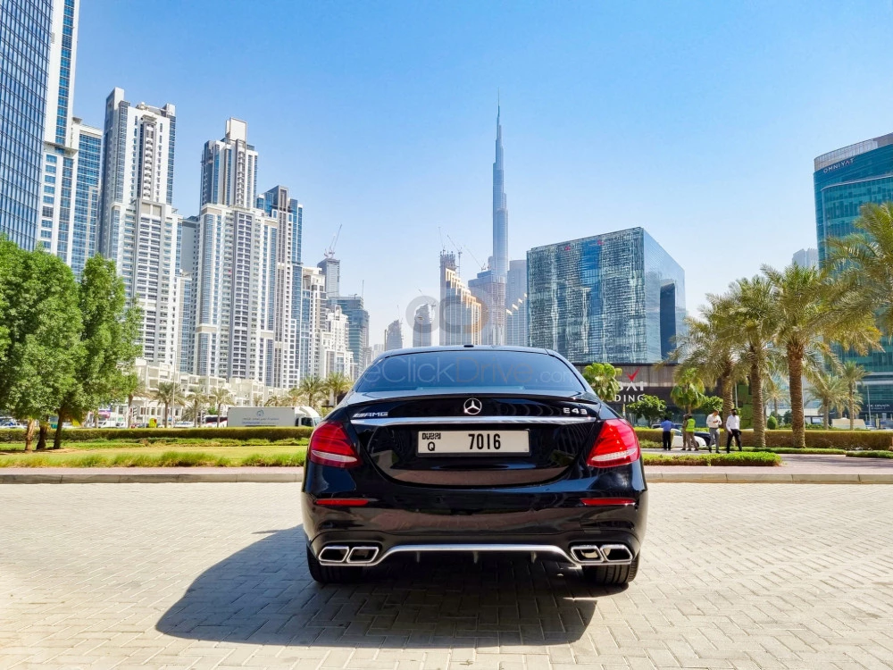 Black Mercedes Benz E450 2019 for rent in Dubai 8
