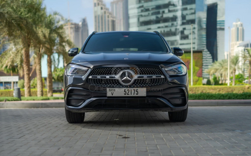 Black Mercedes Benz GLA 250 2021 for rent in Dubai 2