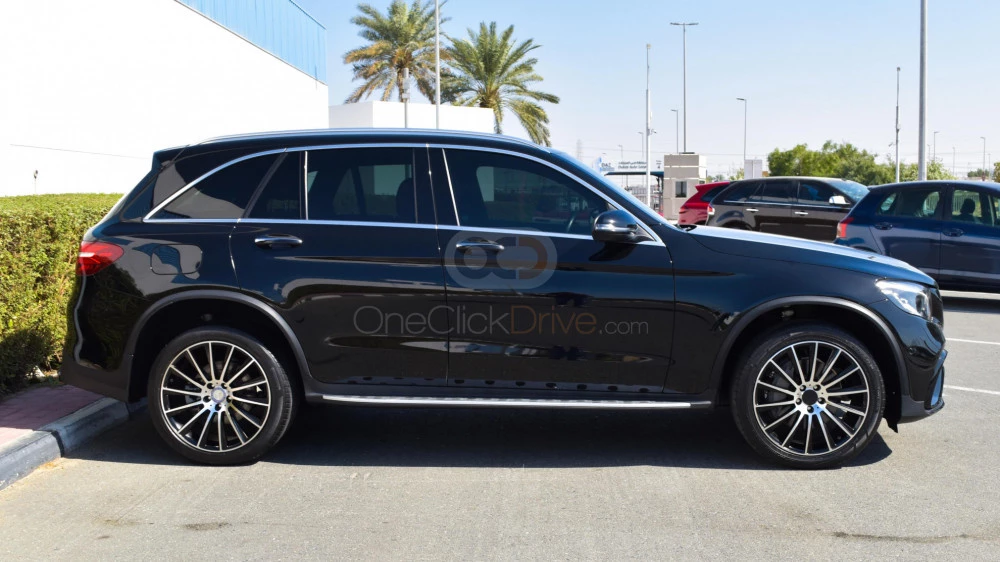 Black Mercedes Benz GLC 300 2019 for rent in Dubai 2