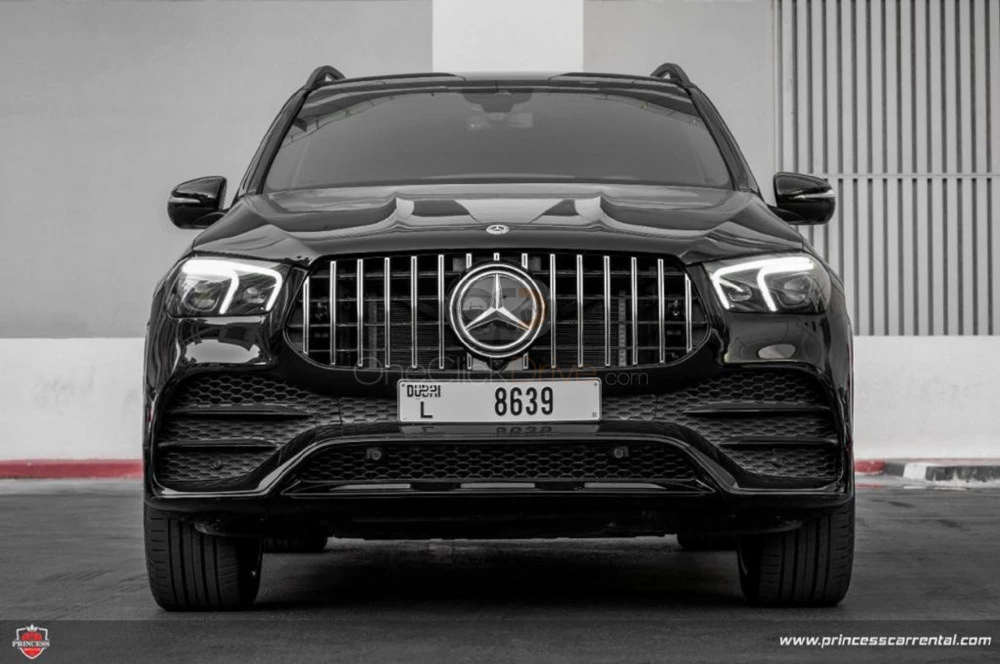 Black Mercedes Benz GLE 450 2021 for rent in Dubai 1