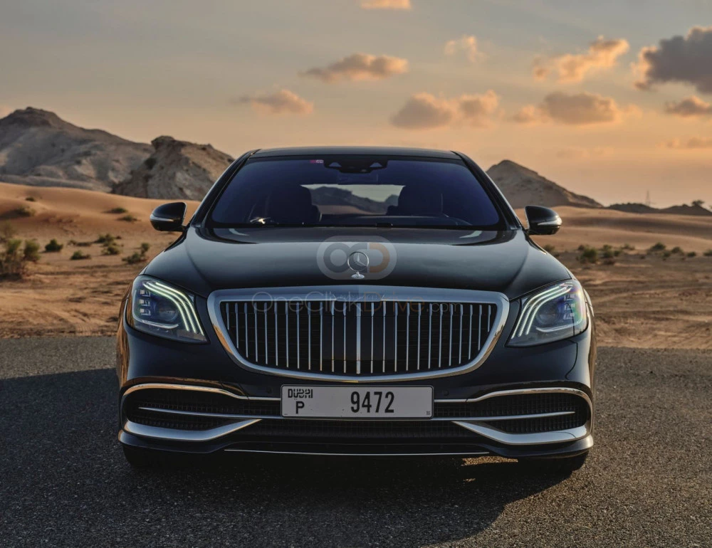 Black Mercedes Benz Maybach S560 2020 for rent in Abu Dhabi 2