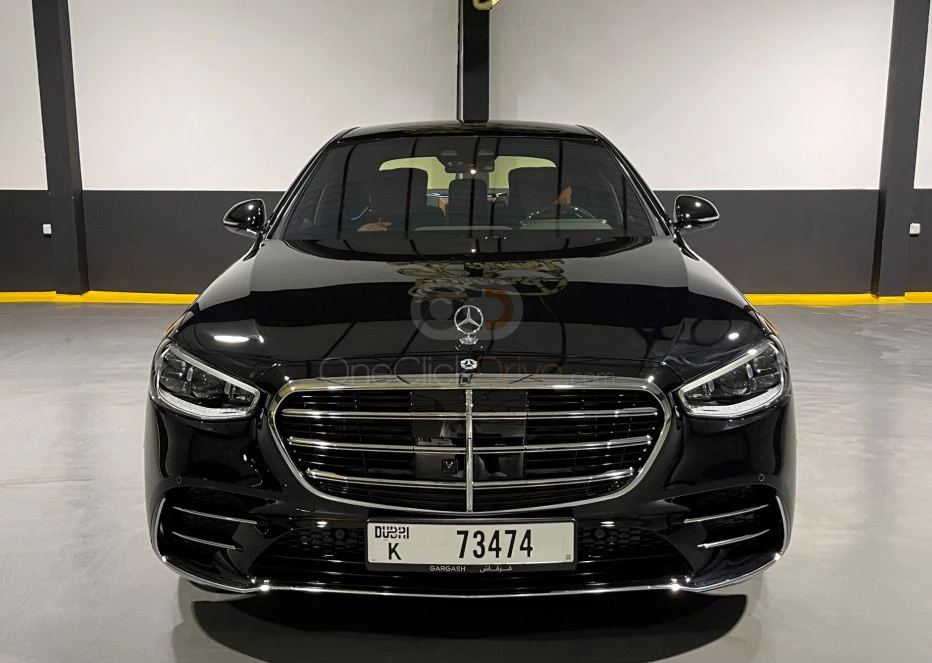 Black Mercedes Benz S500 2022 for rent in Dubai 4