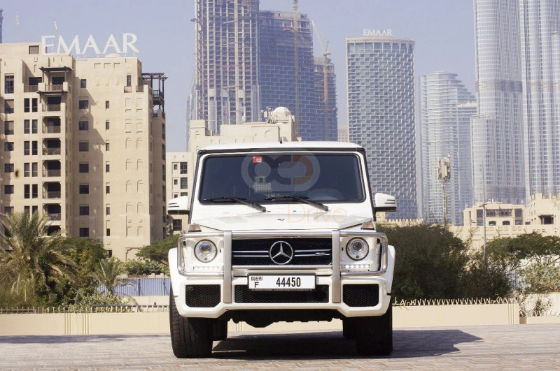 White Mercedes Benz AMG G63 2017 for rent in Dubai 2