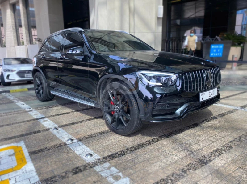 Black Mercedes Benz AMG GLC 43 2020 for rent in Ras Al Khaimah 1