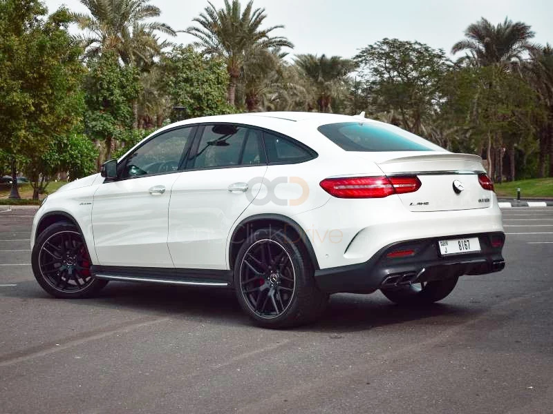 White Mercedes Benz AMG GLE 63 2019 for rent in Dubai 4