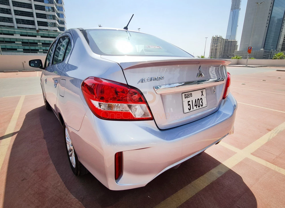 White Mitsubishi Attrage 2022 for rent in Dubai 4