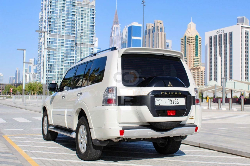 White Mitsubishi Pajero 2019 for rent in Dubai 4