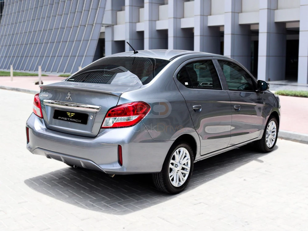 Silver Mitsubishi Attrage 2022 for rent in Abu Dhabi 2