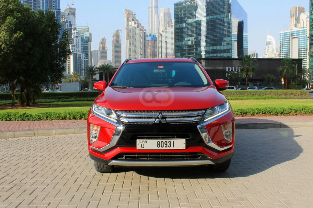 rouge Mitsubishi Eclipse Cross 2019 for rent in Abu Dhabi 2