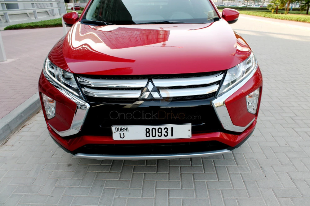 rouge Mitsubishi Eclipse Cross 2019 for rent in Abu Dhabi 3