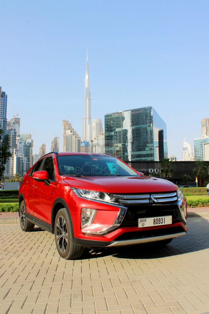 Red Mitsubishi Eclipse Cross 2019 for rent in Abu Dhabi 6