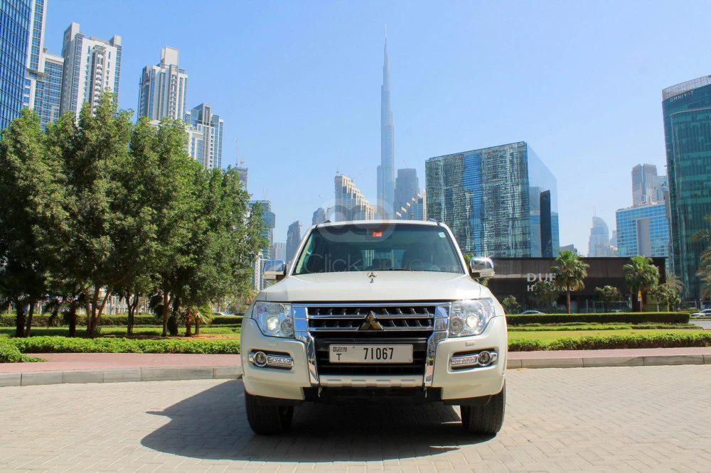 White Mitsubishi Pajero 2020 for rent in Abu Dhabi 3