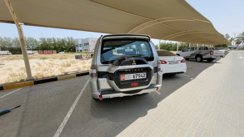 White Mitsubishi Pajero 2022 for rent in Abu Dhabi 4