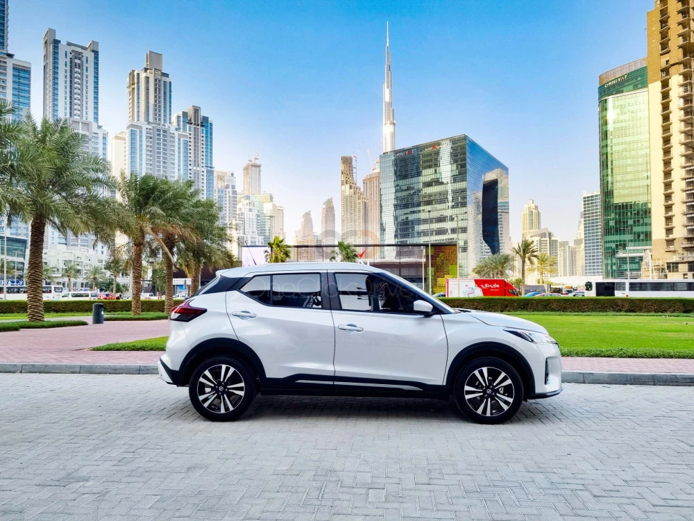 Silver Nissan Kicks 2022 for rent in Dubai 3