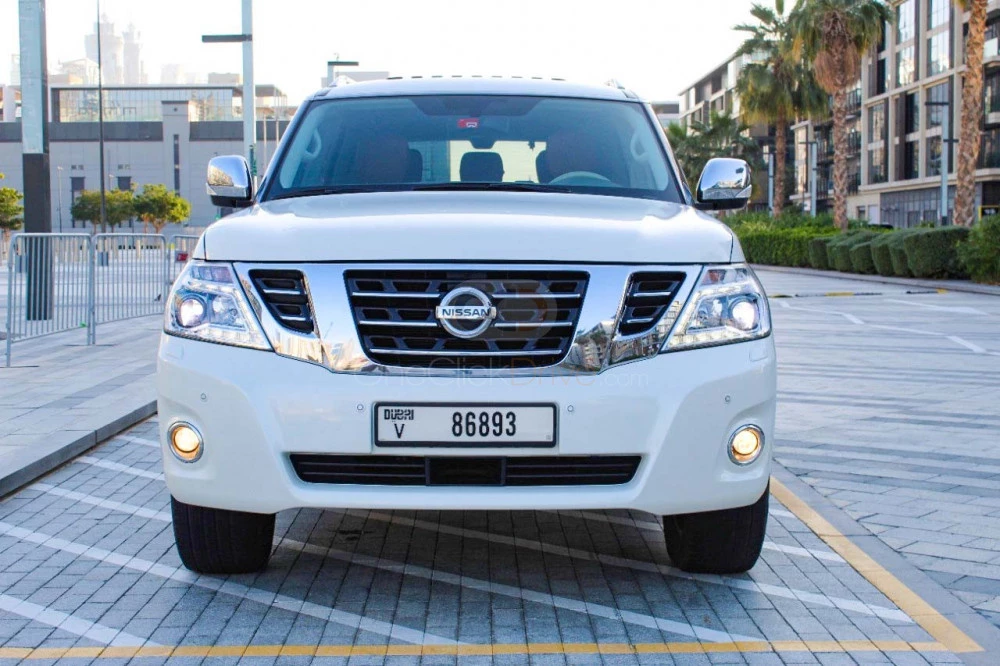 White Nissan Patrol 2018 for rent in Dubai 5