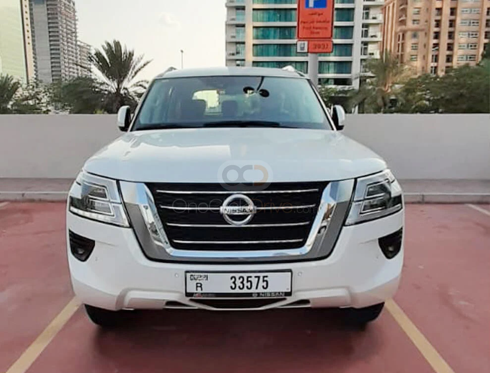 White Nissan Patrol Titanium 2020 for rent in Dubai 9