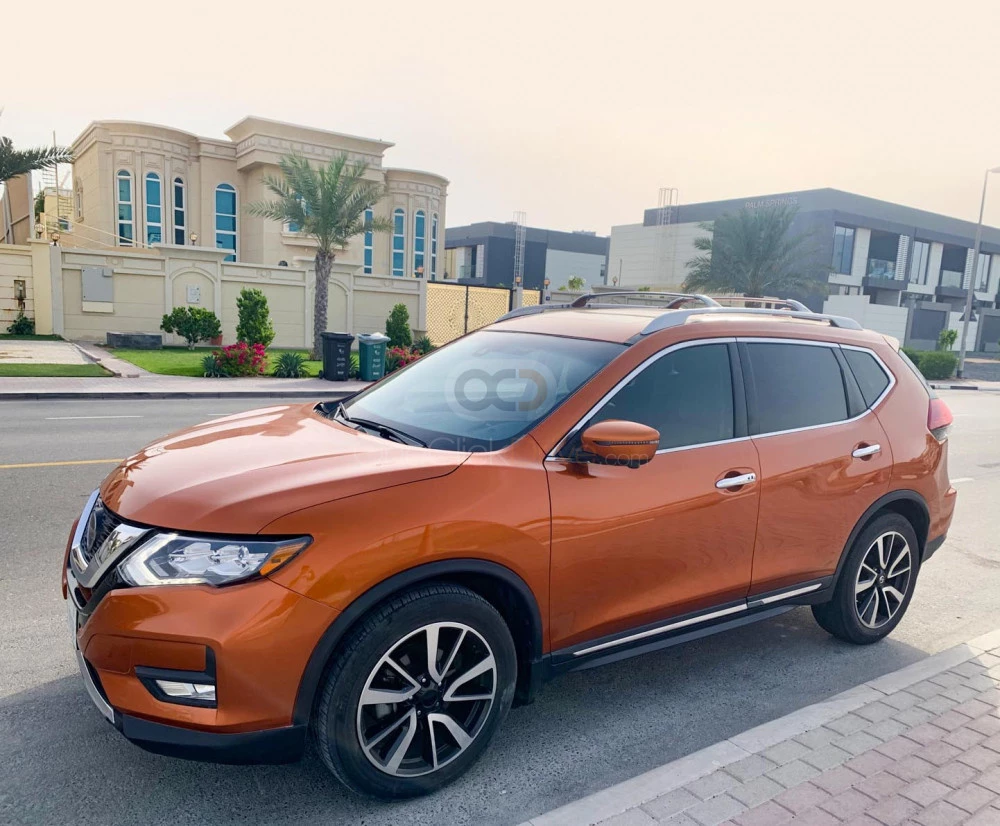 Orange Nissan Xtrail 2019 for rent in Dubai 1