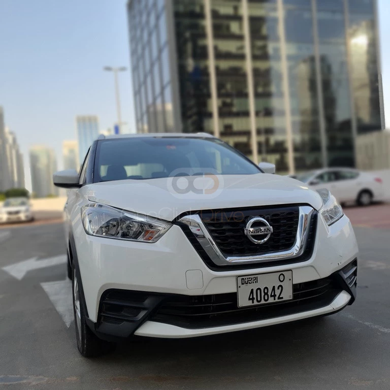 White Nissan Kicks 2020 for rent in Dubai 4