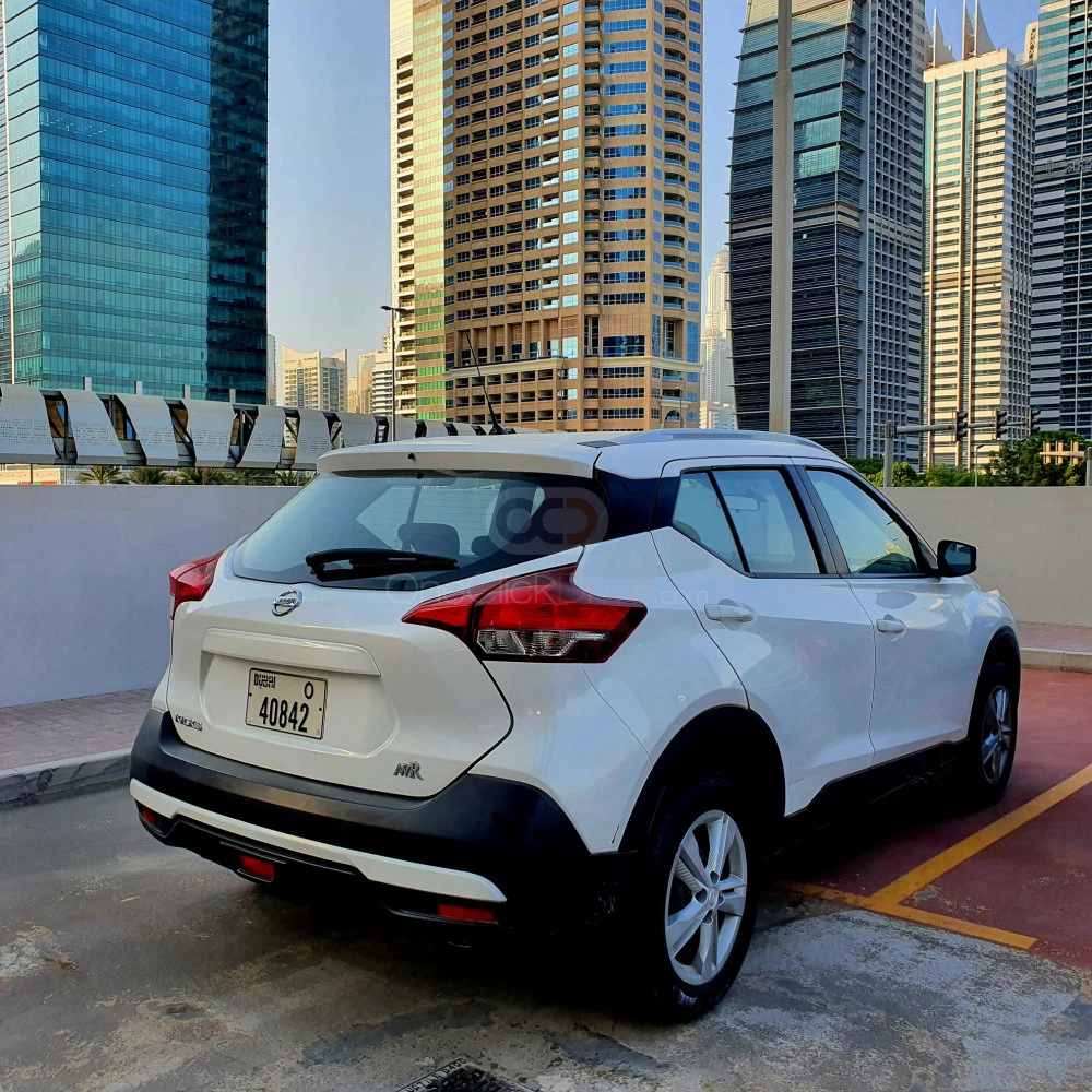 White Nissan Kicks 2020 for rent in Dubai 3
