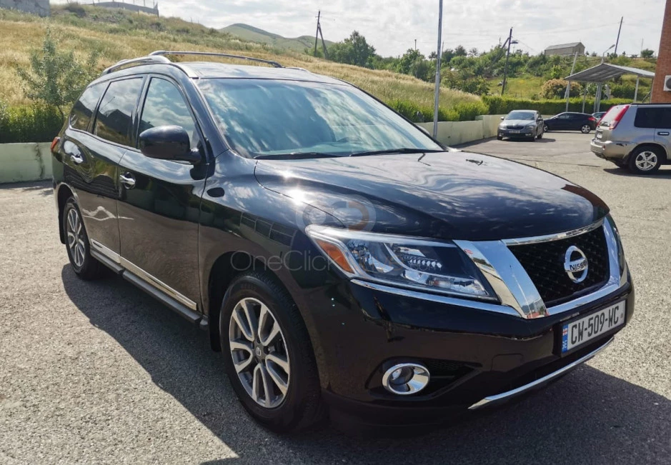 Black Nissan Pathfinder 2015 for rent in Tbilisi 1