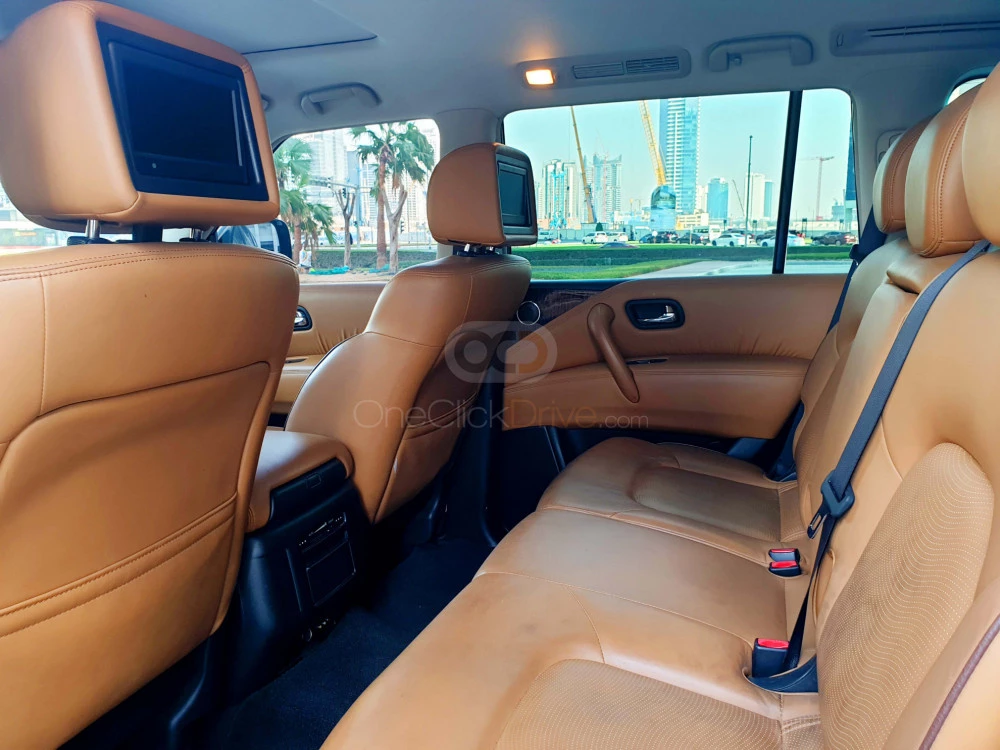 White Nissan Patrol Platinum 2017 for rent in Dubai 7