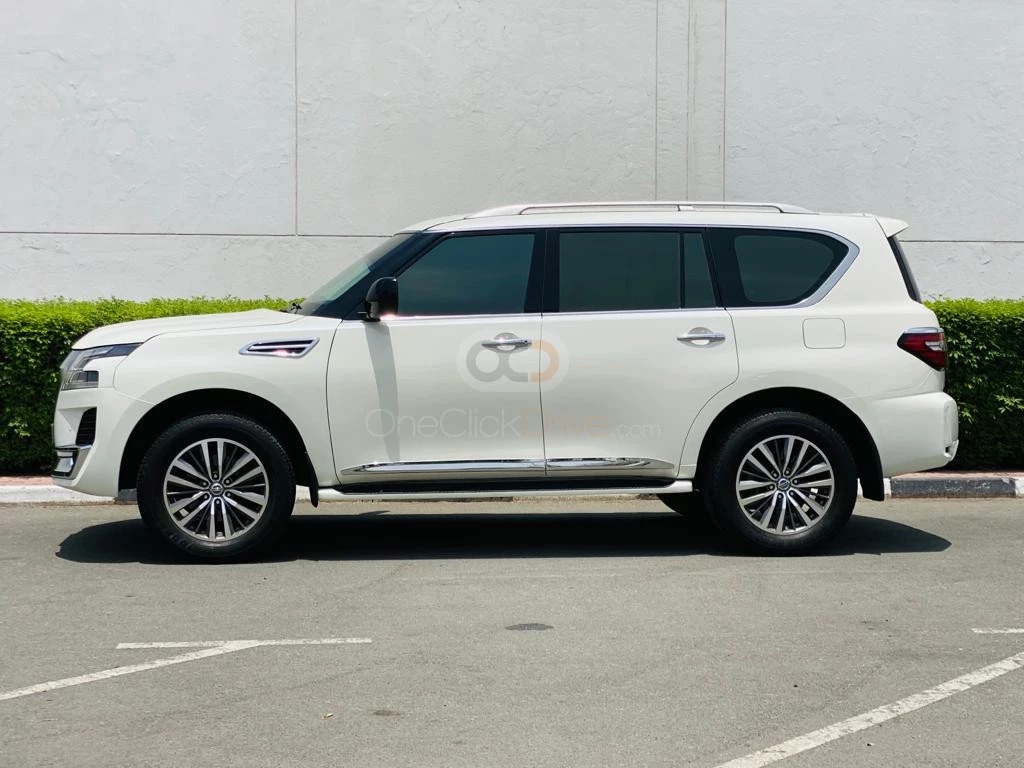 White Nissan Patrol Platinum 2019 for rent in Dubai 3