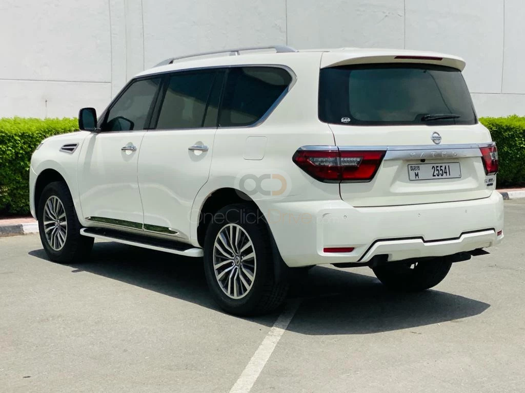 White Nissan Patrol Platinum 2019 for rent in Dubai 9