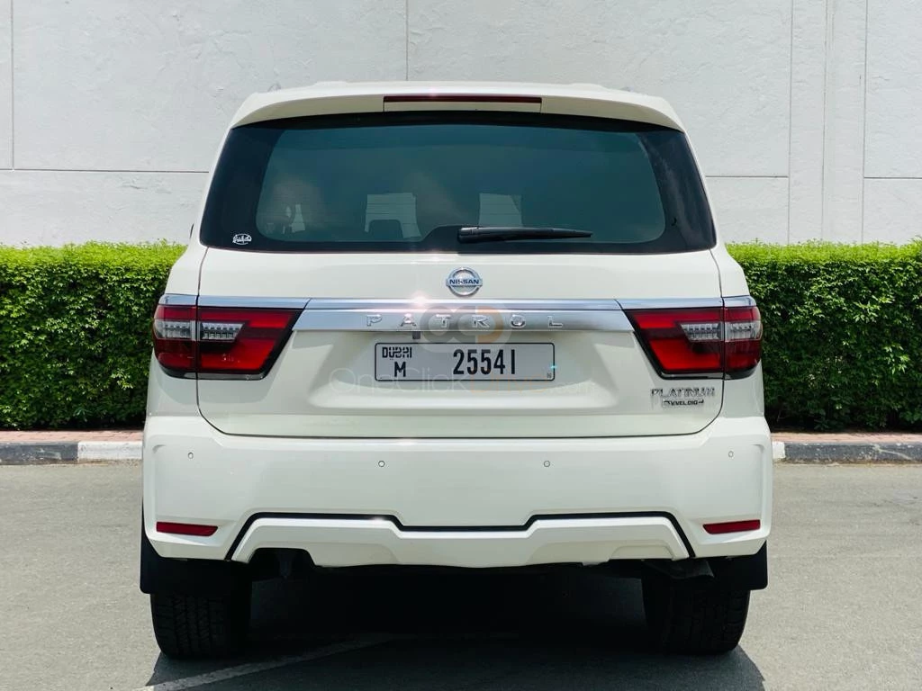 White Nissan Patrol Platinum 2019 for rent in Dubai 10